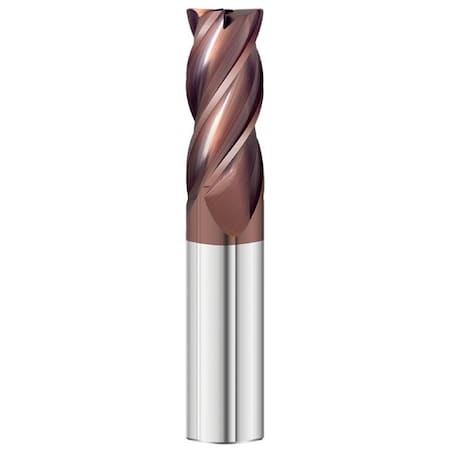 Fullerton Tool 4-Flute - 30 Degree Helix - 3200 GP End Mills, FC20, RH Spiral, Corner Radius, Standard, 1/2 33520